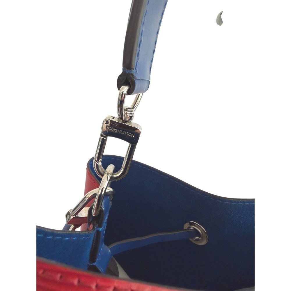 Louis Vuitton NeoNoe MM Epi Leather Red Blue Bucket Bag Shoulder Crossbody - Picture 12 of 16